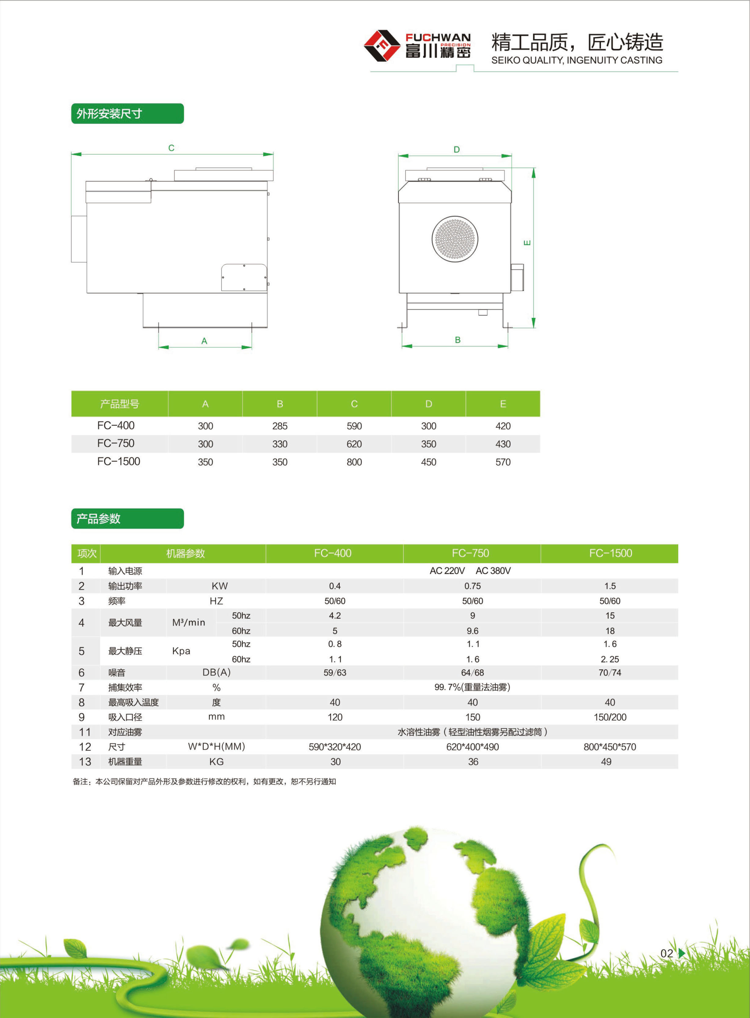 油霧收集器FC-750